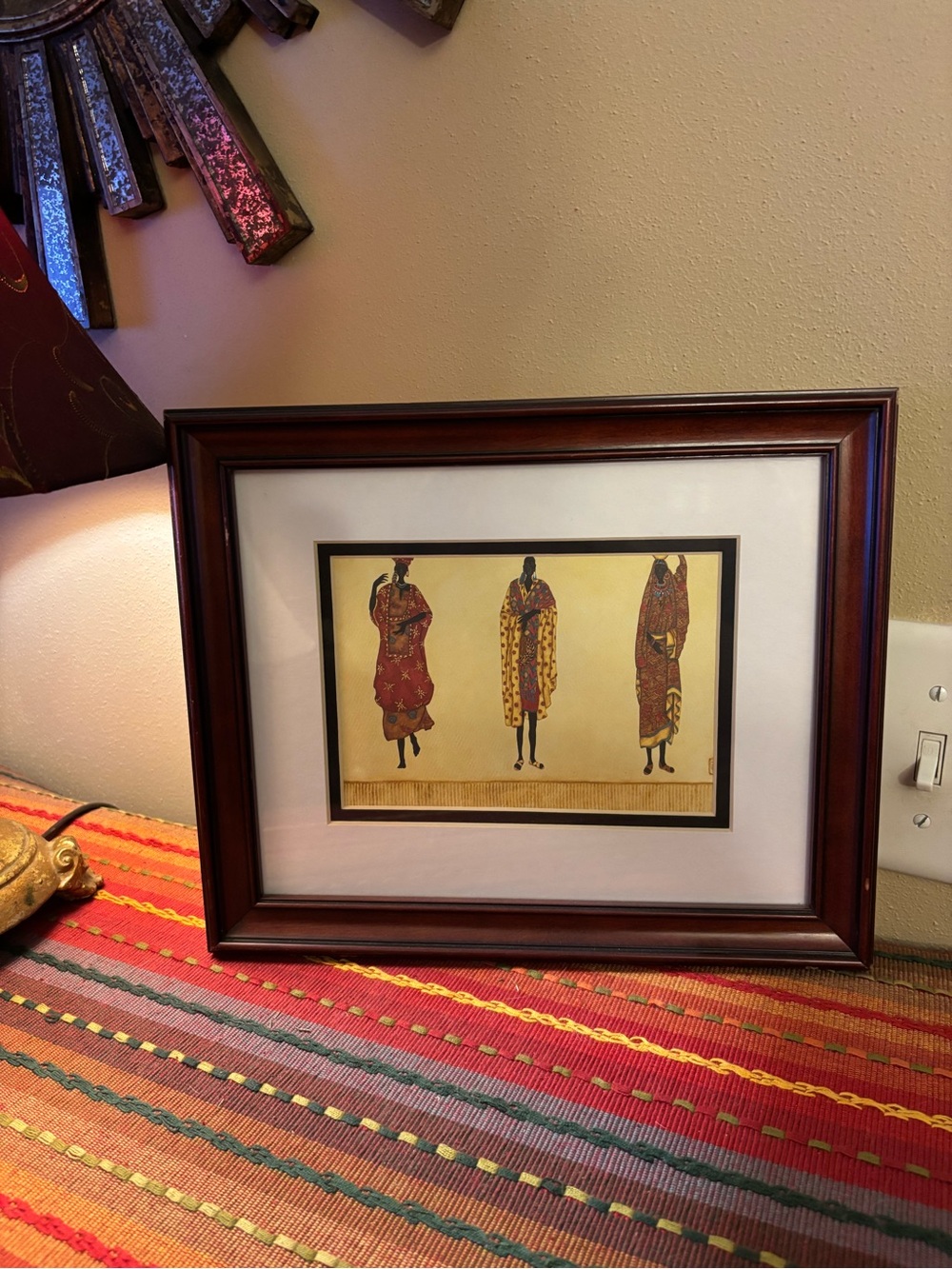 Gretchen Shannon “Maasai Figures” Custom Framed African Art Print